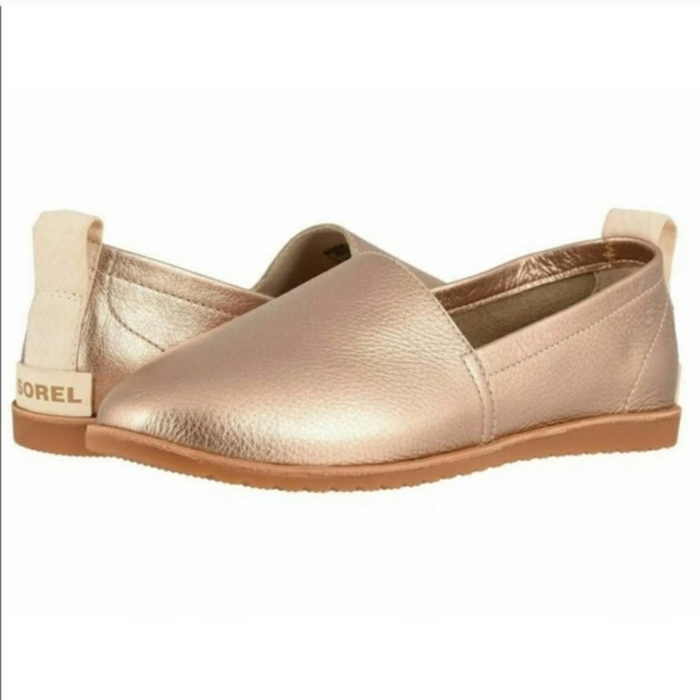 Warm Gold/Rose Gold Ella Slip On Waterproof Supportive Leather Shoes